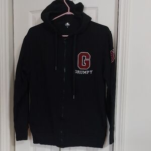 Disney Black Grumpy Hoodie with Red Lettering